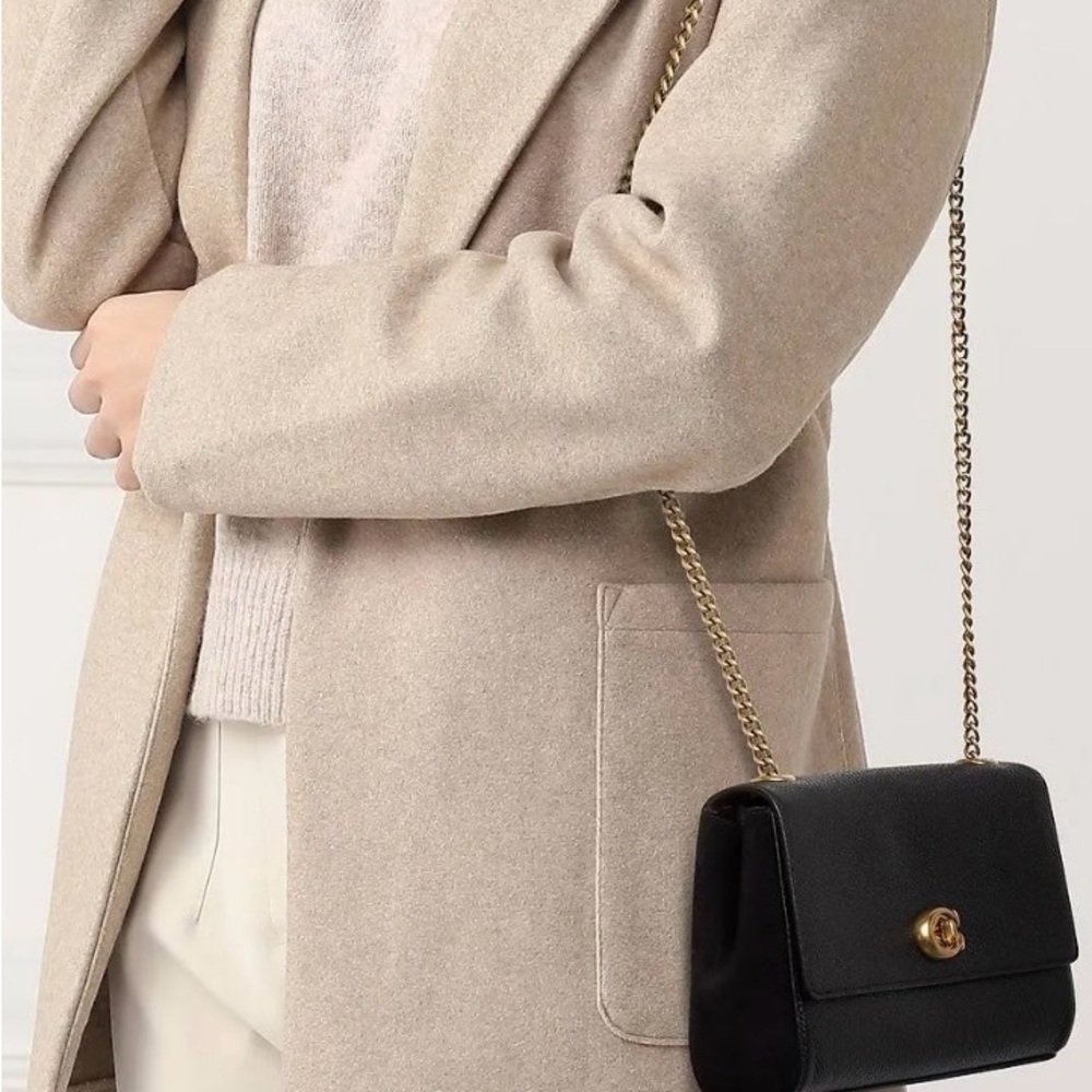 Coach black leather bag